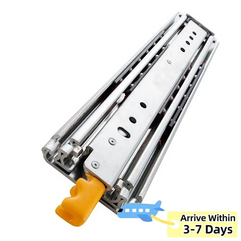 

Пара 44-дюймовых направляющих для ящиков для инструментов с замком, металлические рельсы-слайдеры для бокового крепления, для кухонных шкафов, гаражей, мастерских