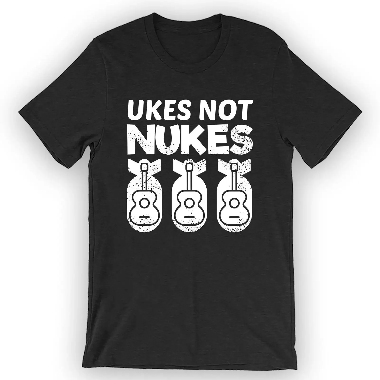 Unisex Ukes Not Nukes T-Shirt Guitar Player