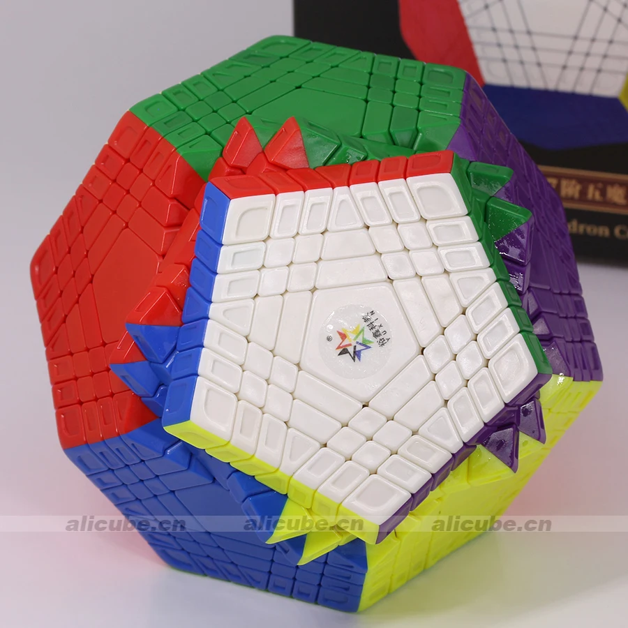 YuXin TeraMinx 7x7 HuangLong Megamin Cube High Level Puzzle Cubo magico Stickerless Megaminxeds Multi Dodecahedron Cubing player