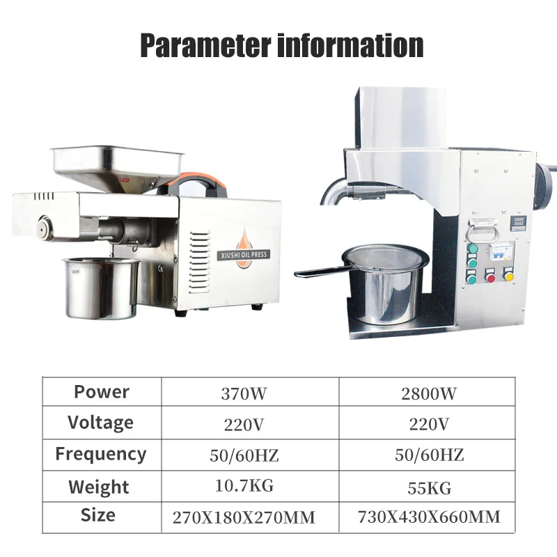 Stainless Steel Small Home Use Automation Olive Coconut Flaxseeds Oil Expeller Nuts Mini Oil Press Machine