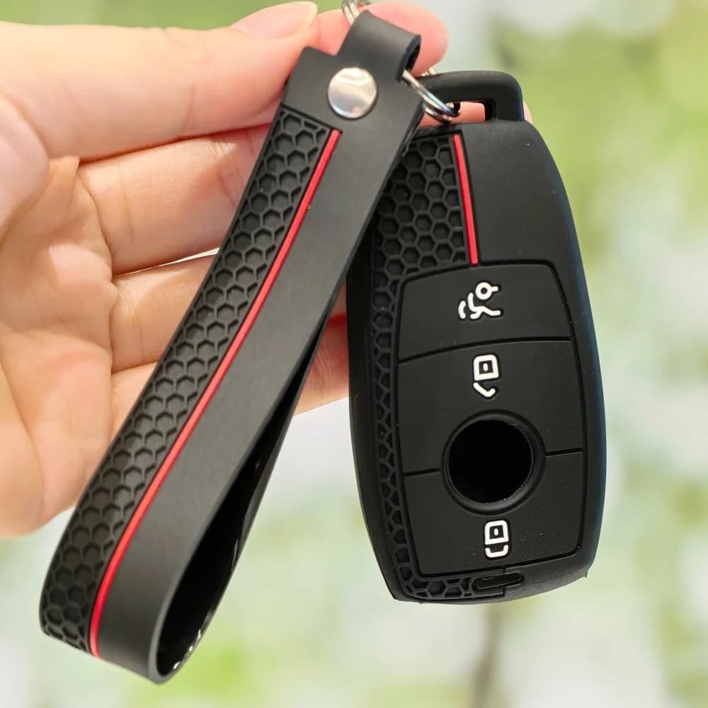 

Car Key Case Cover for Mercedes Benz E C S GLC Class E200 E300 E400 E63 W213 S550 S560 C260 A200 Key Shell Protector