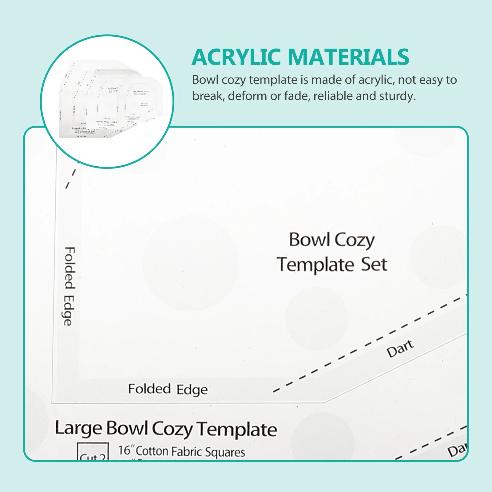 

3 шт., уютный шаблон для шитья, акриловые лоскутные линейки, инструмент для квилтинга «сделай сам», коврик для чаши, швейные принадлежности, инструмент для пэчворка