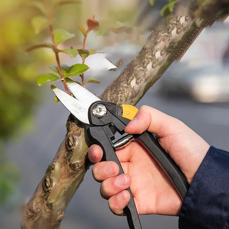 DELI Professional Pruner Garden Scissors Sharp Bypass Pruning Shears Tree Trimmers Secateurs Hand Clippers For Garden Gardening