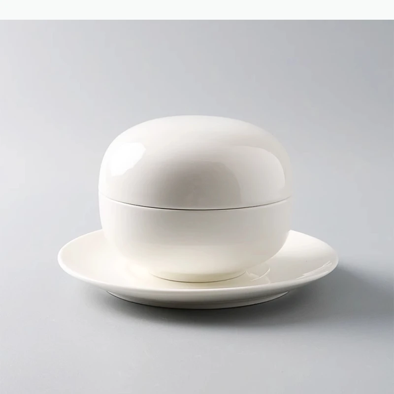 السيراميك المميزة إناء عميق غطاء الحساء طبق الطعام الحلوى أطباق الفاكهة ديم سوم طبق على البخار أطباق رامين #6