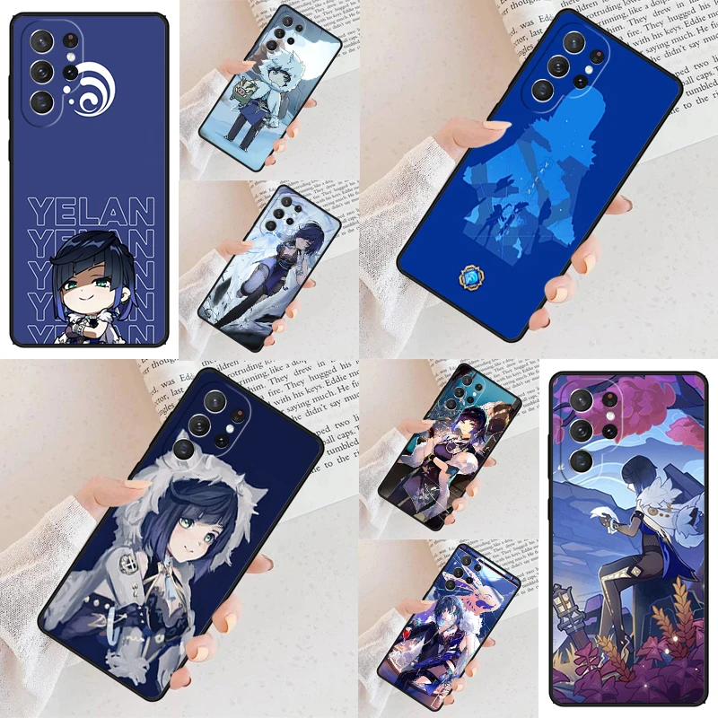 Genshin Impact Yelan Cell Phone Case for Samsung Galaxy S26 Ultra S25 S24 S23 S22 S21 S20 Note10 Cover