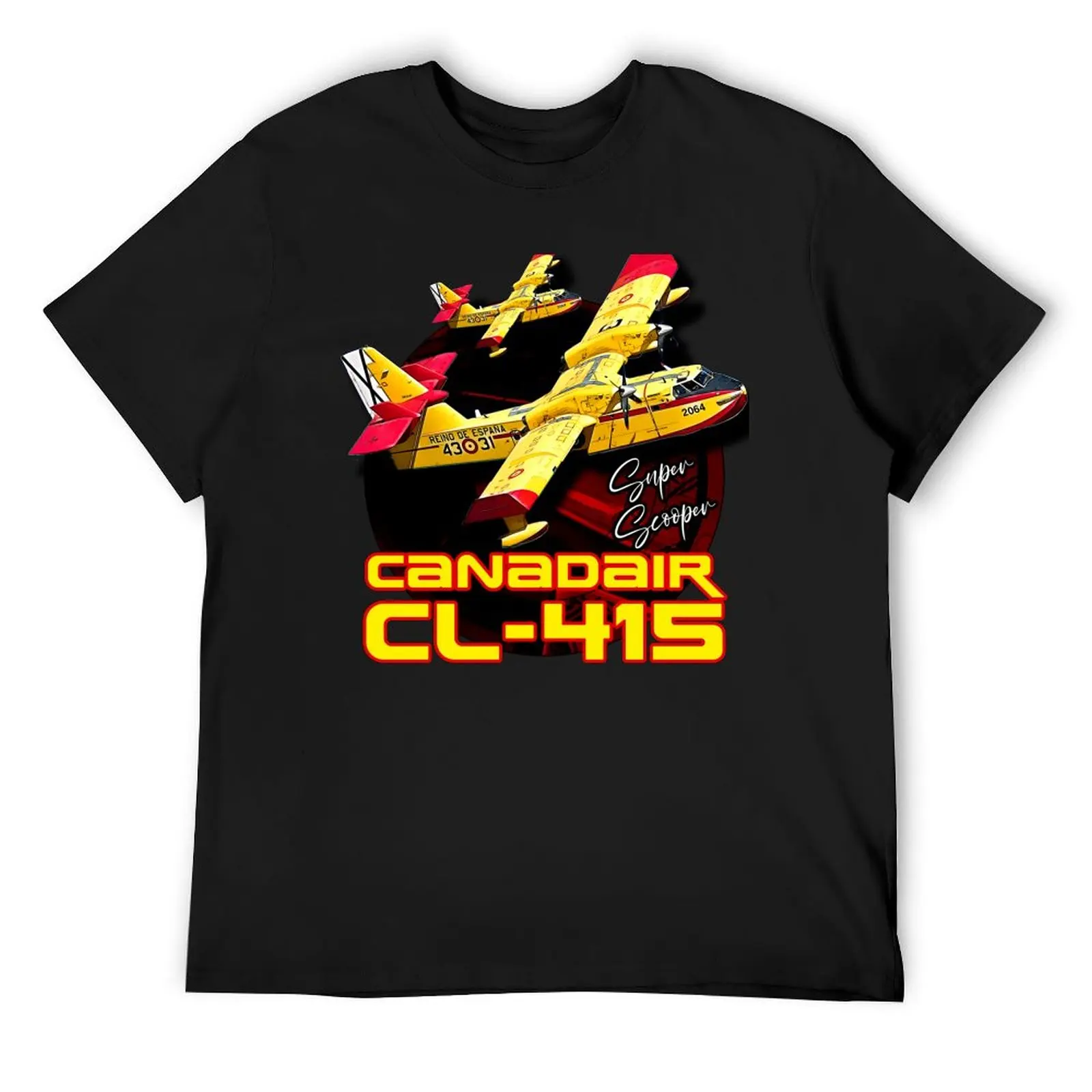 

Canadair cl-415 Super Scooper firebomber Aircraft T-Shirt heavyweights topping shirts graphic tees slim fit t shirts for men