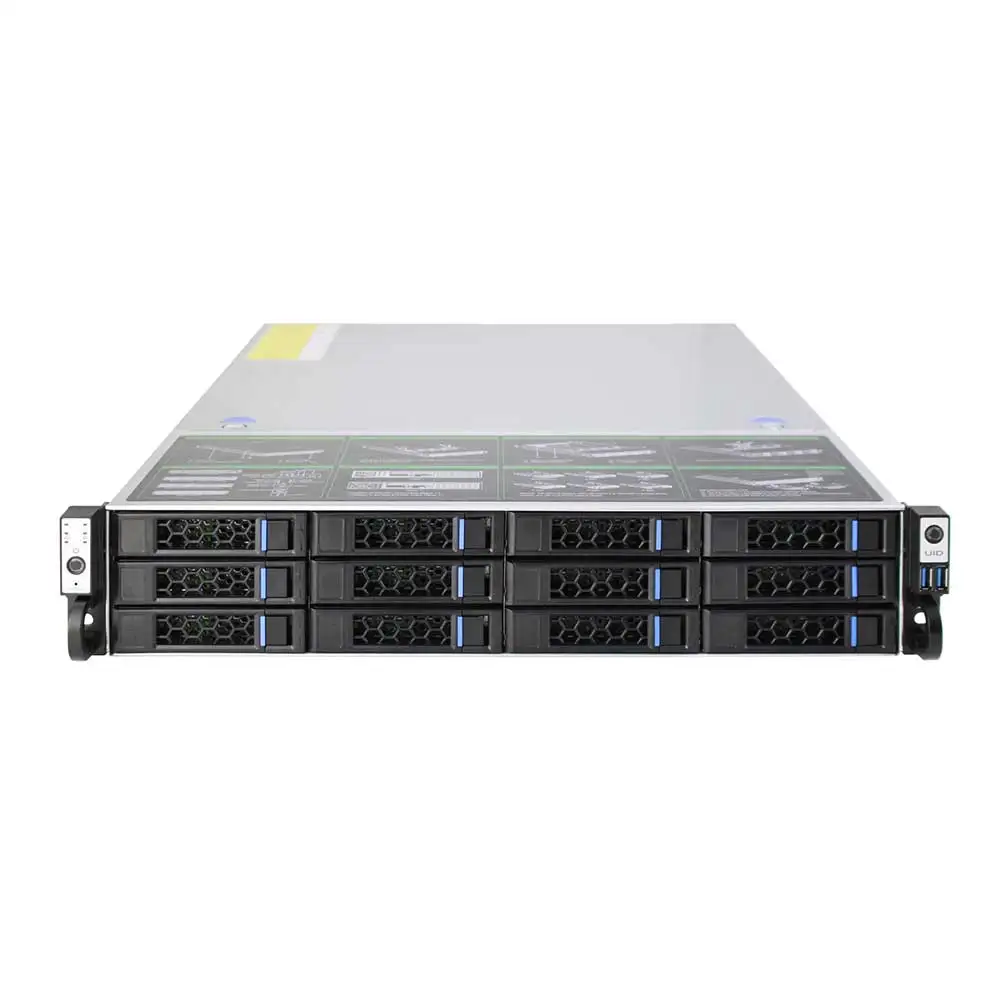 Storage Server Chassis 2U Rackmount Hotswap server Case for E-ATX motherboard redundant power supply empty chassis