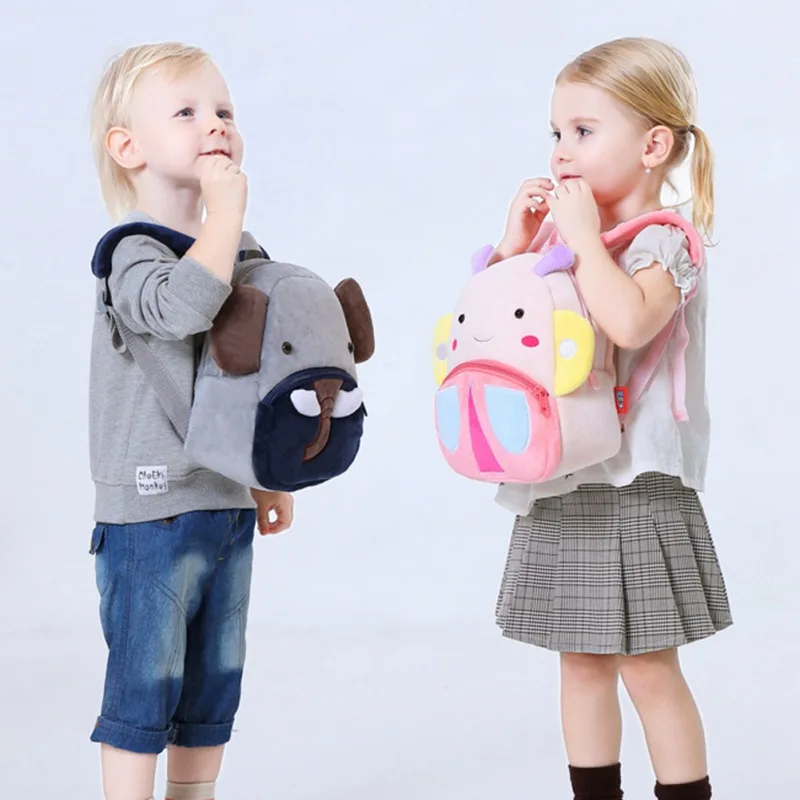 Mini Kindergarten 1-3y Toddler Backpack Cute Kids Plush Backpack Cartoon Animal Bags Children Schoolbag Baby Girls Boys Backpack