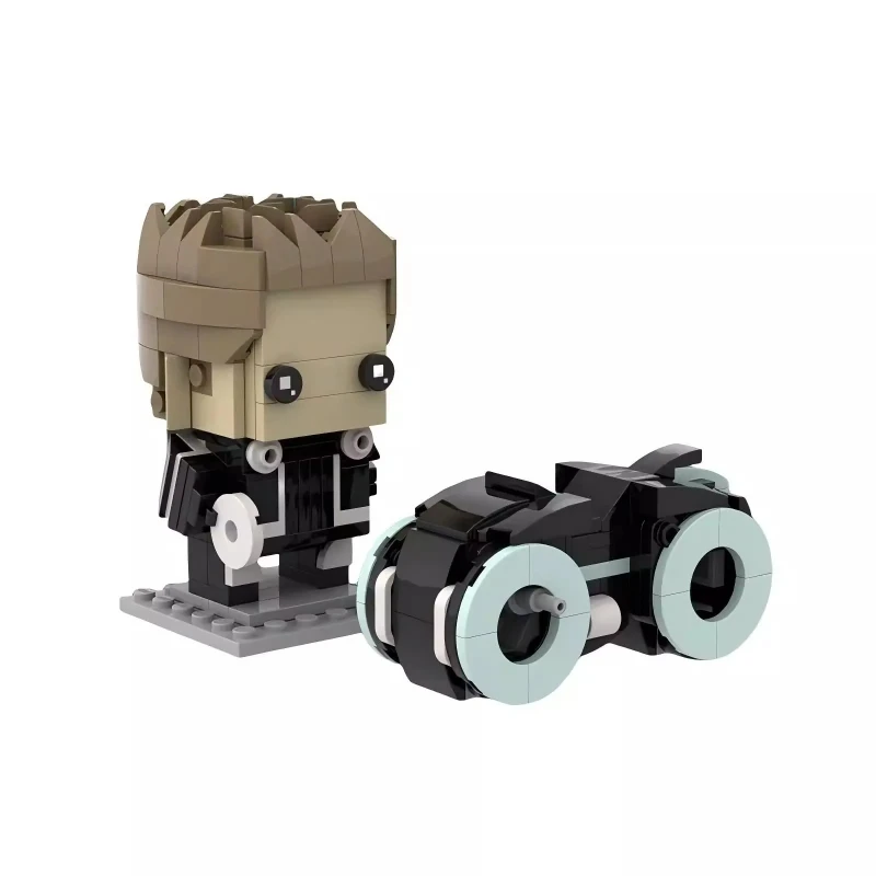 Figurines de dessin animé de film célèbre Bricksheadz et blocs de construction de voiture MOC personnage classique chevalier Joker chasseur modèle enfants jouets cadeau