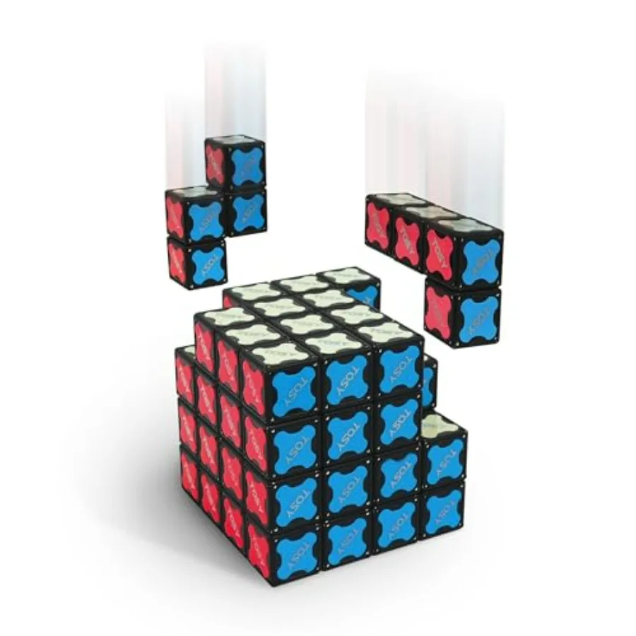 

Магнитный куб 4x4 - 70 блоков, 560 магнитов, светящаяся STEM-игрушка, разноцветные креативные строительные блоки с трансформируемым спиннером