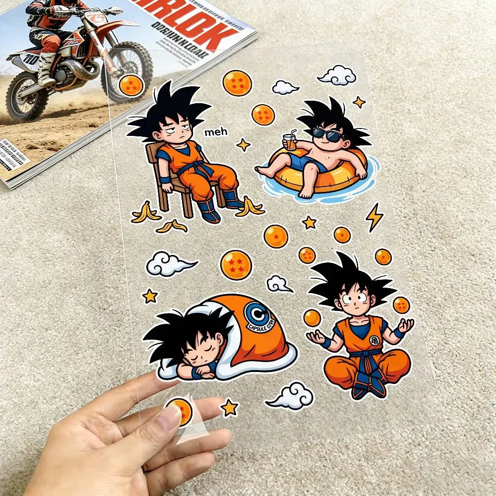 

DRAGON BALL GOKU Reflective Motorcycle Stickers Waterproof Vinyl Decals for Motorbike Helmet Fuel Tank Bike
