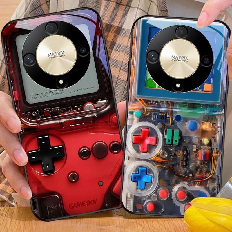 

games console For Honor Magic 6 50 70 90 Lite X7b 200 Pro nova 10 Nova 5T X6 P30 Pura 70 Ultra tempered glass phone case