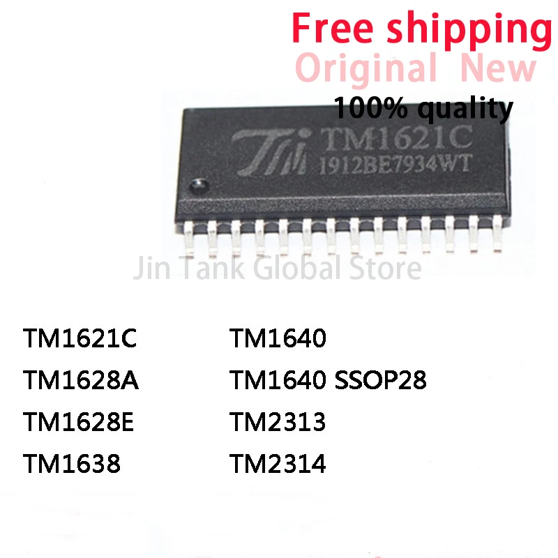 10Pcs 100% New TM1621C TM1628A TM1628E TM1638 TM1640 TM1640 SSOP28 TM2313 TM2314 SOP-28 LED driver IC Chip In Stock Wholesale