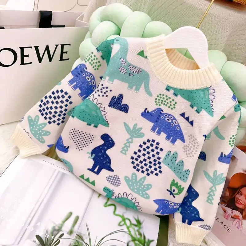 Girls' sweater thickened autumn and winter new fashionable and good-looking children's knitted sweater girls' top sweet and cute