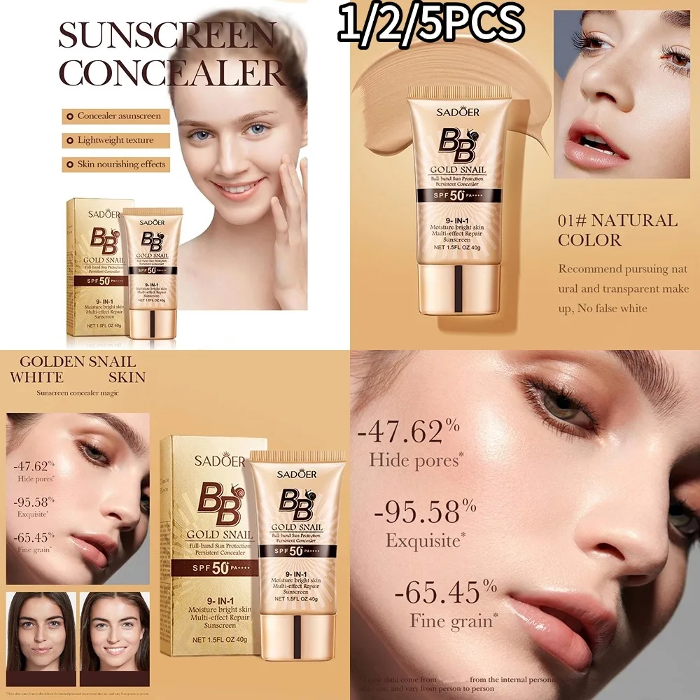 1/2/5 個ナチュラル保湿コンシーラー分離クリーム多機能日焼け止め傷カバー長期的な BB クリーム