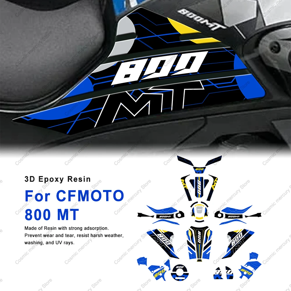 

For CFMOTO 800 MT 800MT 800mt Motorcycle Accessories Waterproof Sticker Tank Pad Sticker Kit 3D Resin Protective Sticker