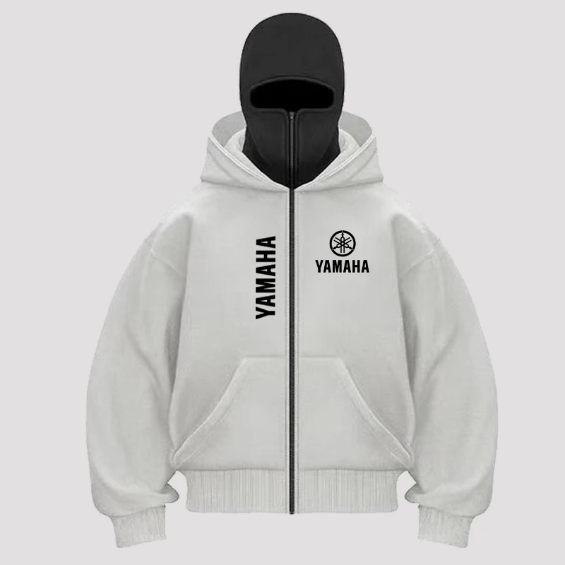 Men's Winter Autumn Fleece Balaclava Double Hooded Pullover With Zipper And Large Pocket Jacket For Outdoor Leisure & Sportswear