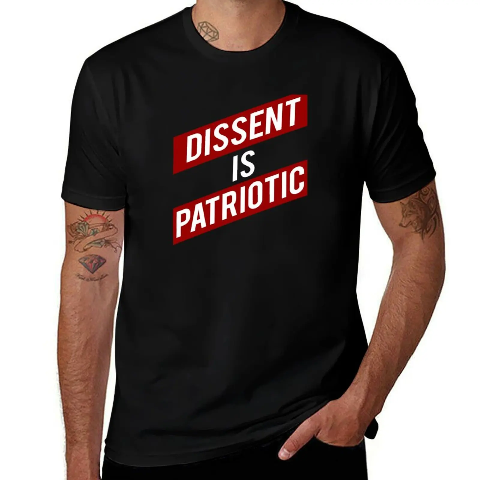

DISSENT IS PATRIOTIC T-Shirt anime tshirt t shirt man casual T-Shirt