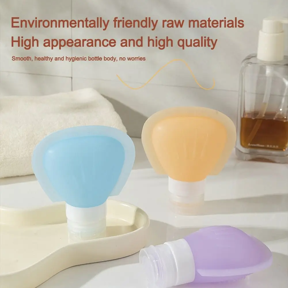 3Pcs/Set New 60ML/90ML Silicone Refillable Bottles Squeeze Silicone Shower Gel Lotion Bottle Refillable Lotion Container Outdoor