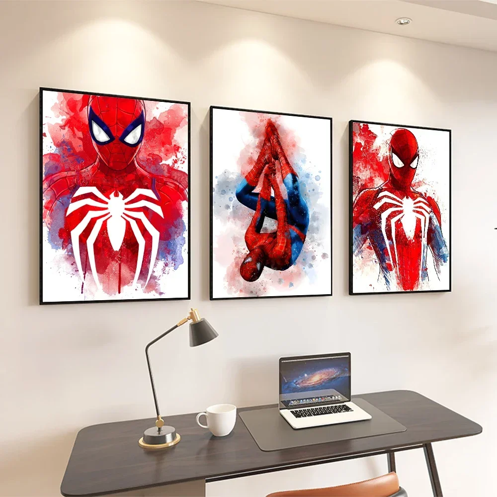 1 cuadro de lienzo sin marco, estilo Spiderman de la película Marvel, pósteres de arte para pared, decoración del hogar de superhéroes, impresiones murales en lienzo.