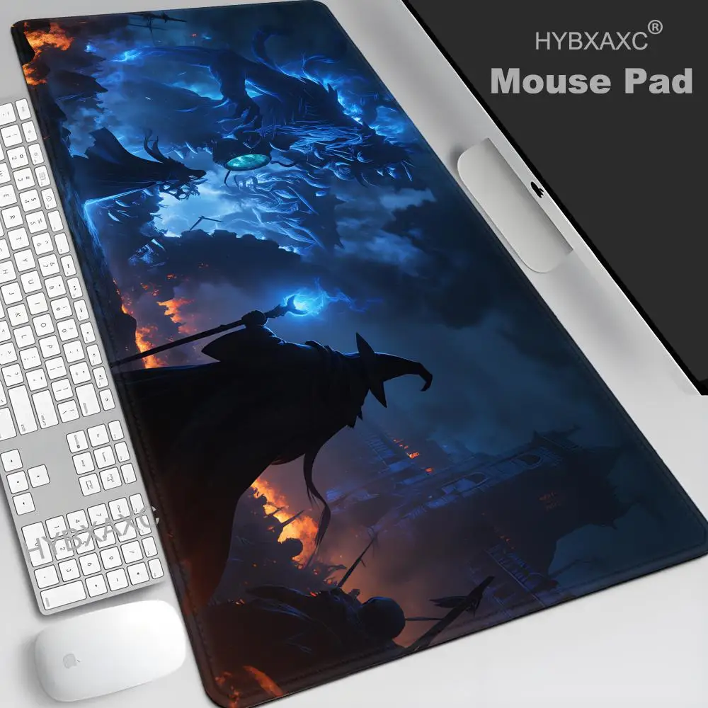 

HYBXAXC Large Terror Castle Mouse Pad Computer Halloween Night Keyboard Rug Anime Gamer Mousepad Laptop Extended Mat Mausepad