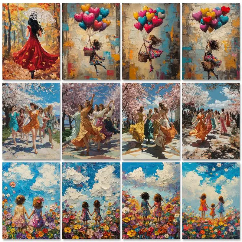 

RUOPOTY Diy Painting By Numbers For Adults Kits Women Picture Drawing By Numbers Acrylic Paint On Canvas Diy Gift