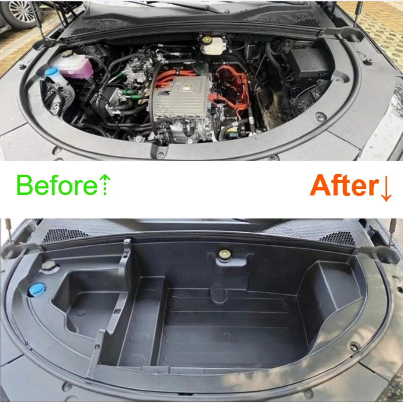 Front Trunk Storage Organizing Tool Box for BYD Song Plus EV 2023 2024 2025 Car Interior Storage Car Accessories Body Kit Tuning