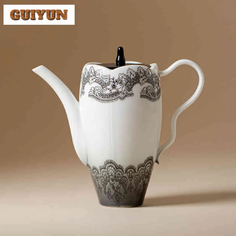 

180ml Lace Pattern Teapot Retro Tea Infuser Pot Tea Brewing Kettle With Ball Hole Dahongpao Cha Accessories Decoration Ornaments