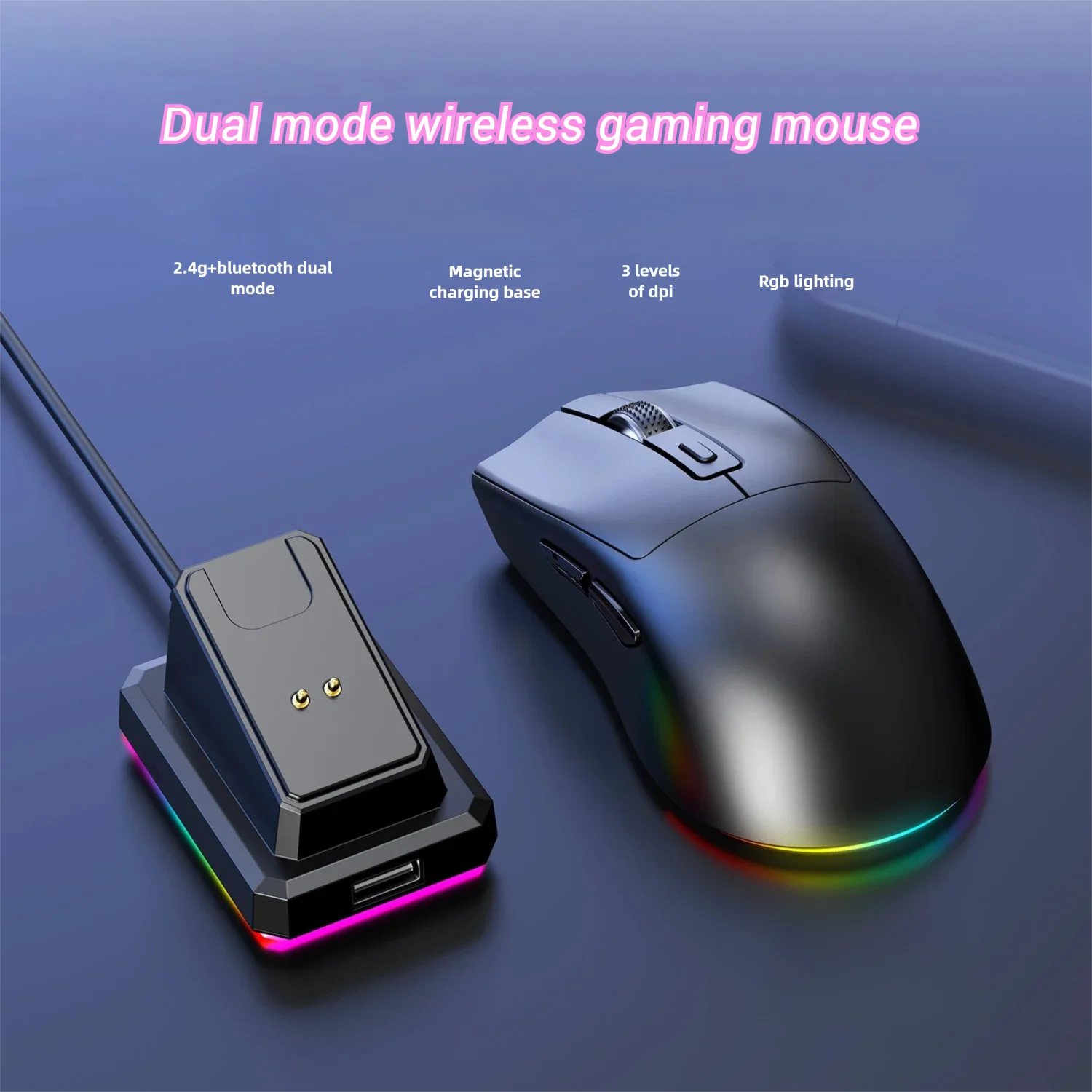 JITE NEW Bluetooth Wireless Mouse 3-mode (2.4GHz/Wired/Bluetooth)MOUSE Magnetic Charging Gift