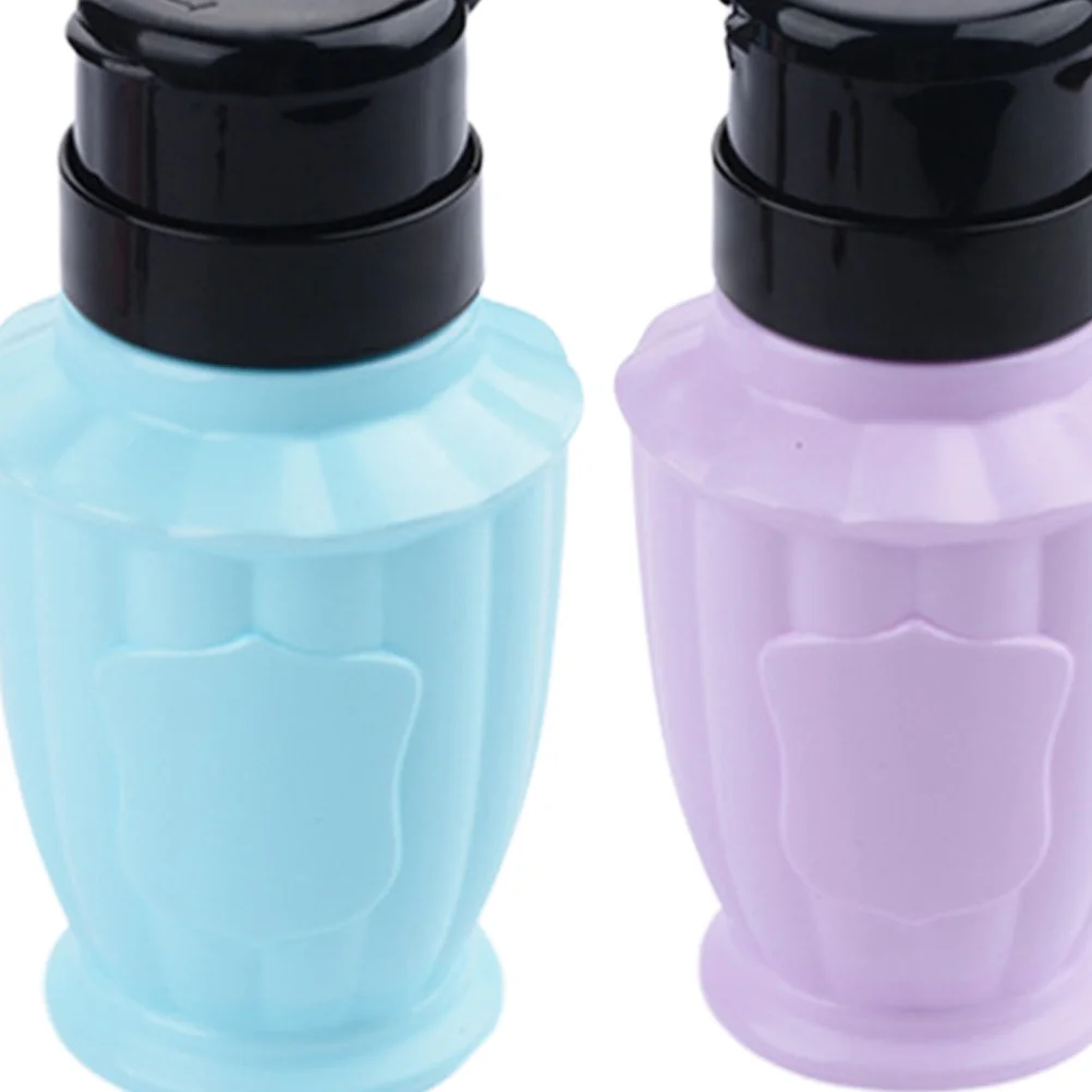 

3Pcs Nail Polish Remover Press Bottle Leakproof Lockable Design Portable Subpackage Liquid Storage Dispenser for Travel