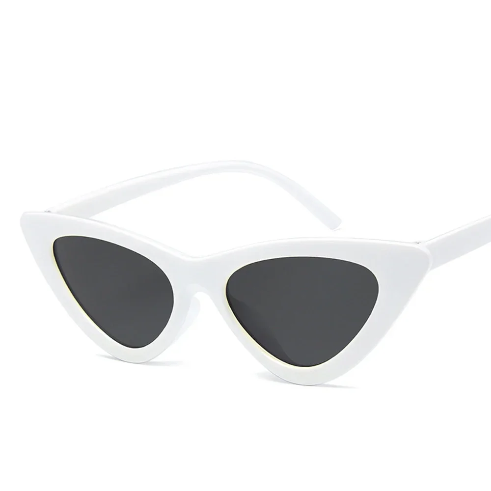 Vintage okulary przeciwsłoneczne Cateye damskie seksowne Retro małe okulary przeciwsłoneczne kocie oczy marka projektant kolorowe okulary dla kobiet óculos De Sol