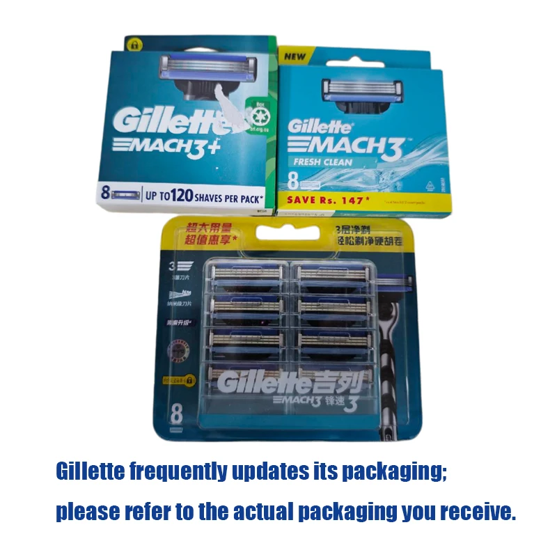 Genuine Gillette Mach 3 Shaving Razor Blades For Men Safe Mach 3 Shaving Hair Removal Brand Blade To Shave With 8 Blades view 6