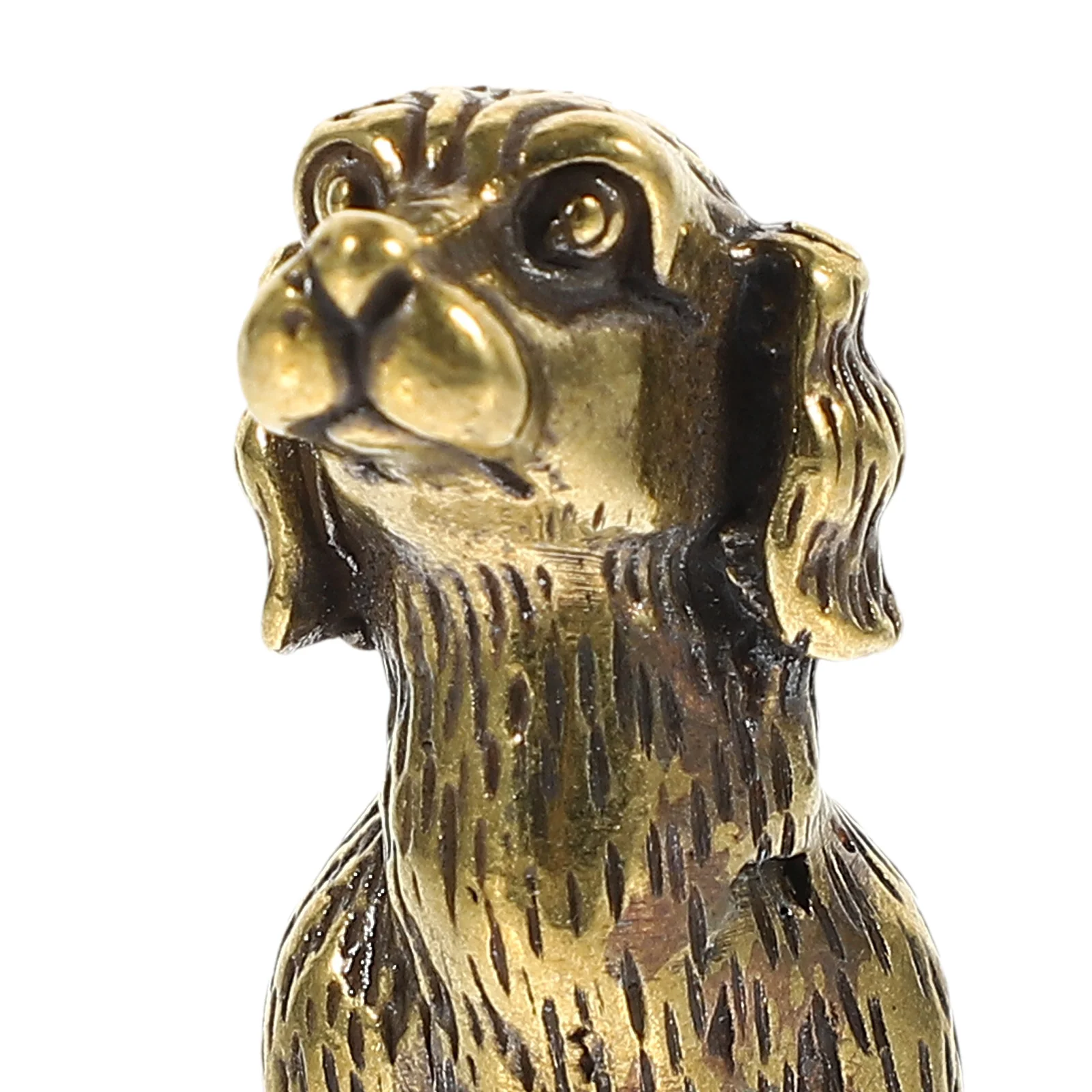

1Pcs Brass Puppy Sculpture Solid Dog Statue Room Decoration Garden Home Adornment Lovely Animal Statue Puppy Sculpture
