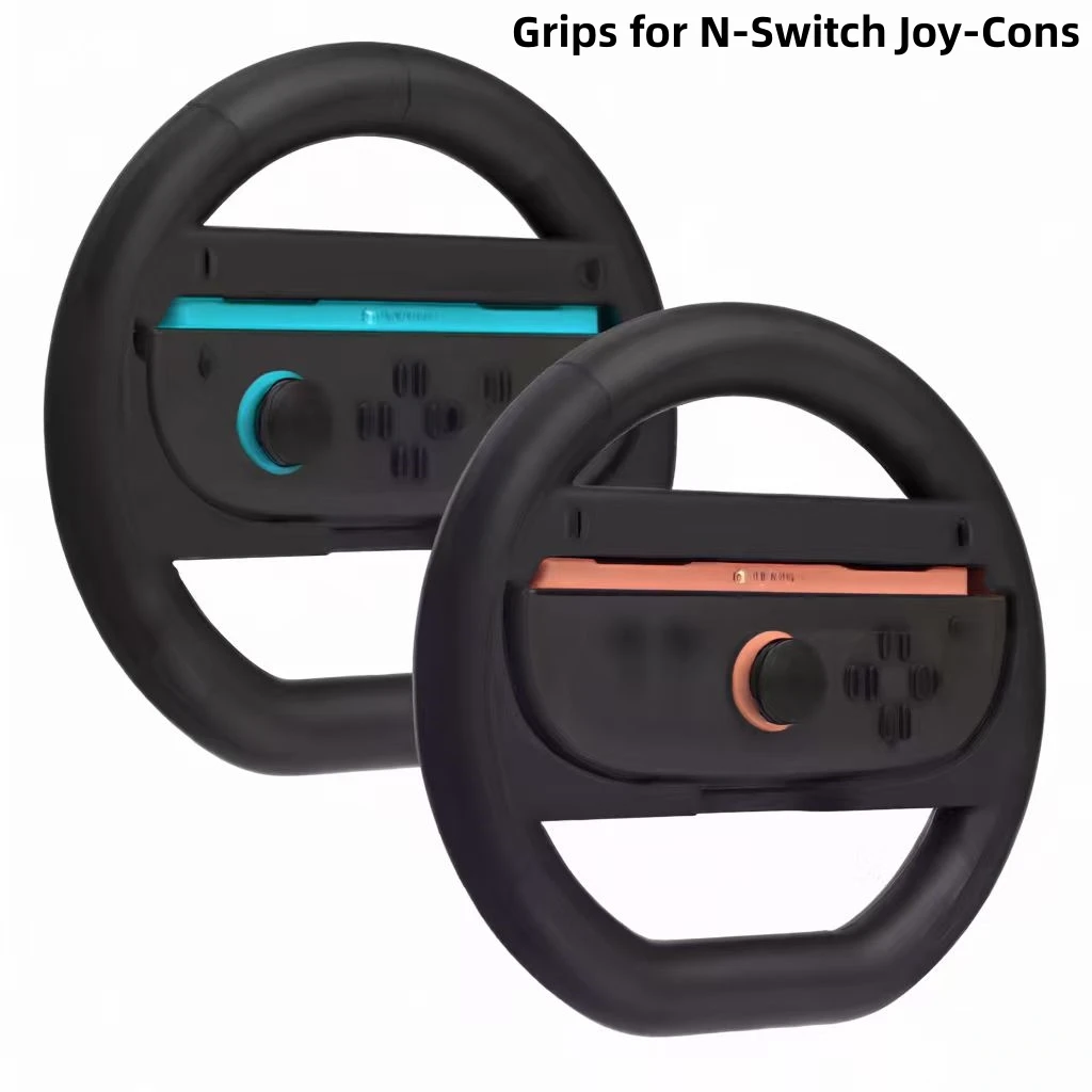 

2PCS Console Accessories Game Steering Wheel Controller Handle Holder Grip JoyCon Controller Gamepad for Nintendo N-Switch Game