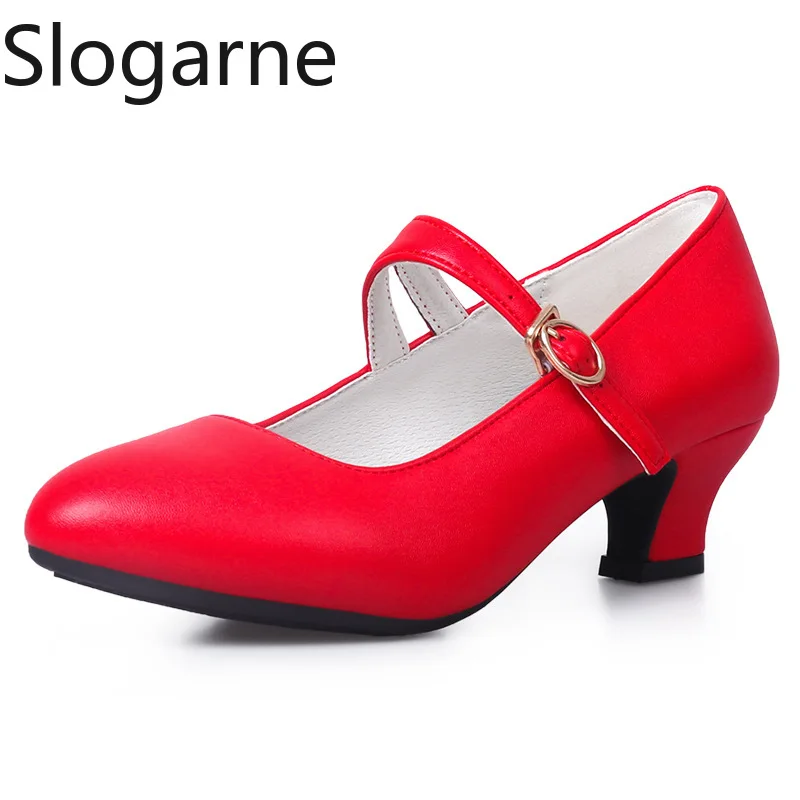 

Elegant New Latin Shoes Women Jazz Latin Waltz Tango Modern Social Ballroom Dance Shoes Girls PU Leather High Heels Dance Shoes