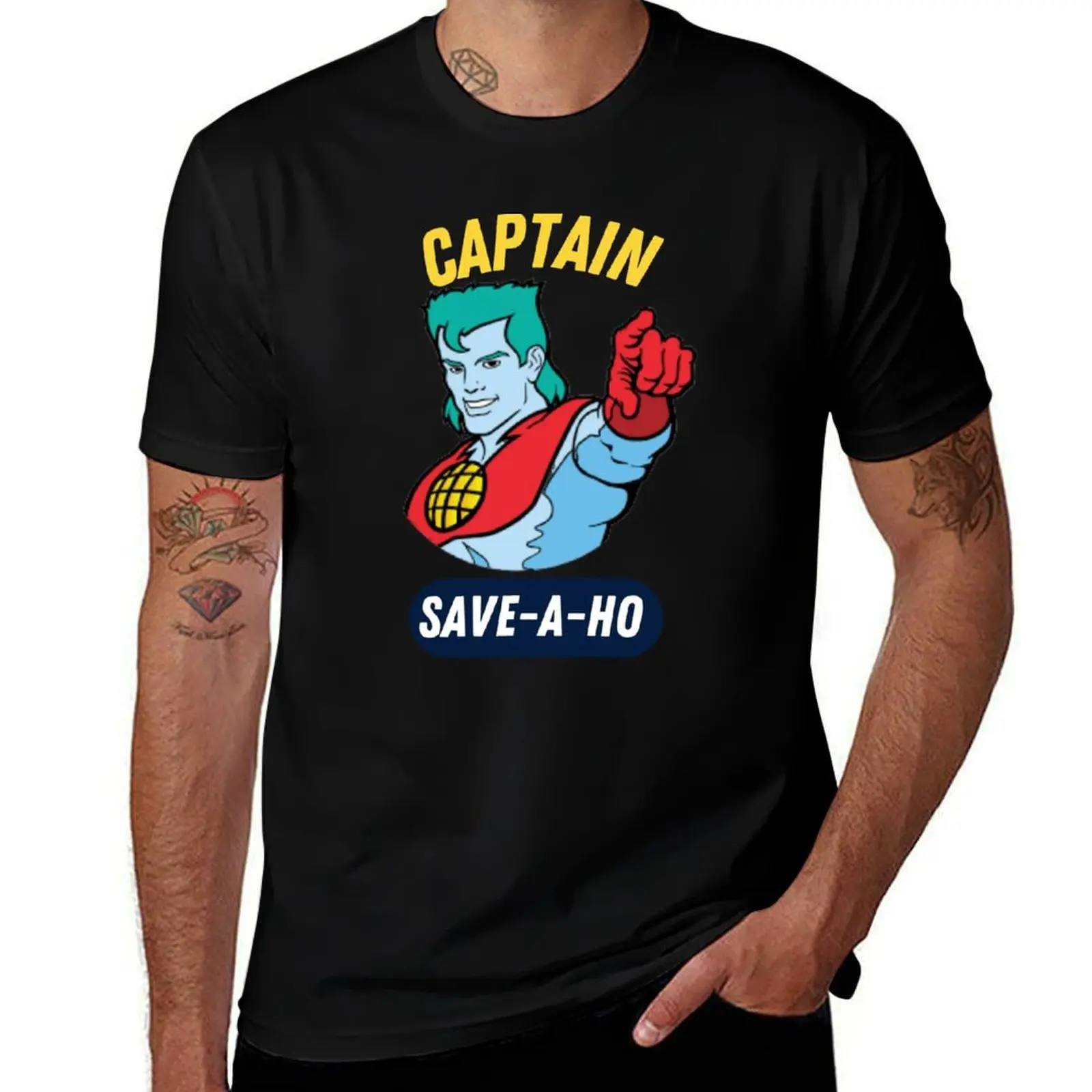 

Captain save a ho classic t shirt Captain save-a-ho Tee T-Shirt cotton tshirt 100% t shirts for man cotton funny T-shirt