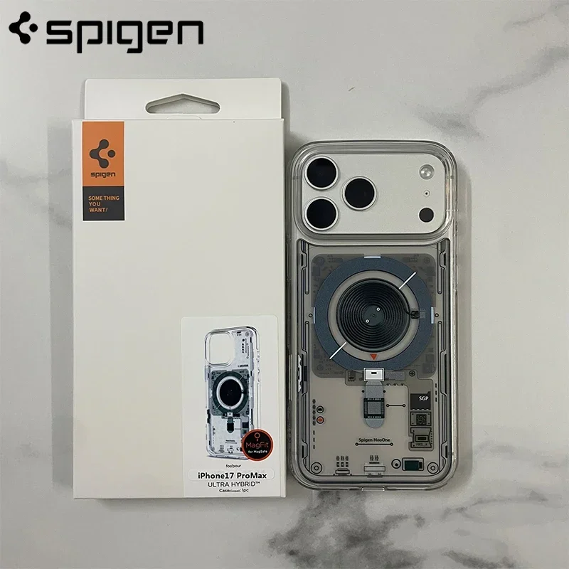 Original Spigen Magnetic Phone Case For iPhone 13 14 15 16 17 Pro Max For MagSafe Wireless Charge Cover For IPhone17 Air 16Plus