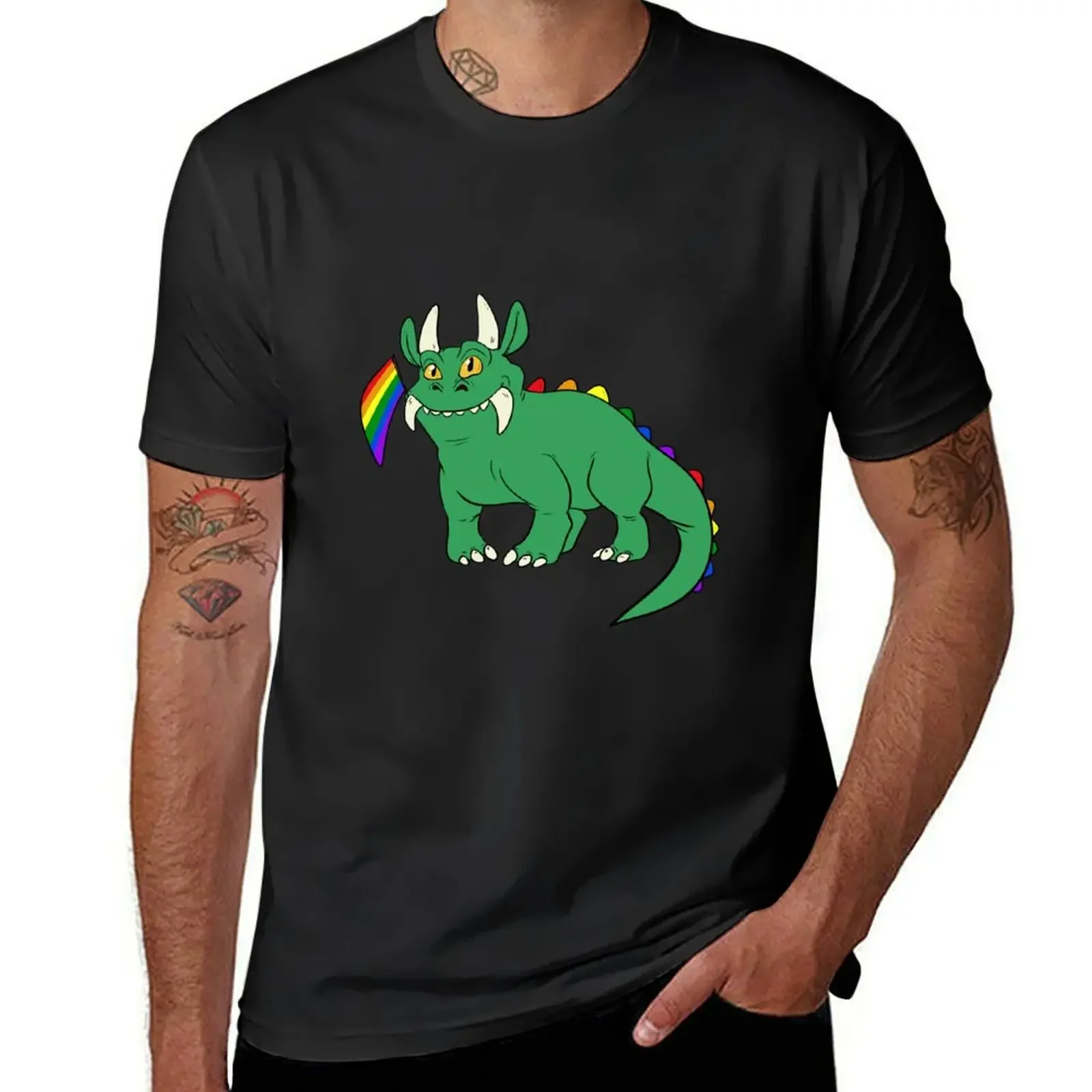 Rainbow hodag T-Shirt blue archive custom shirt mens graphic t-shirts pack