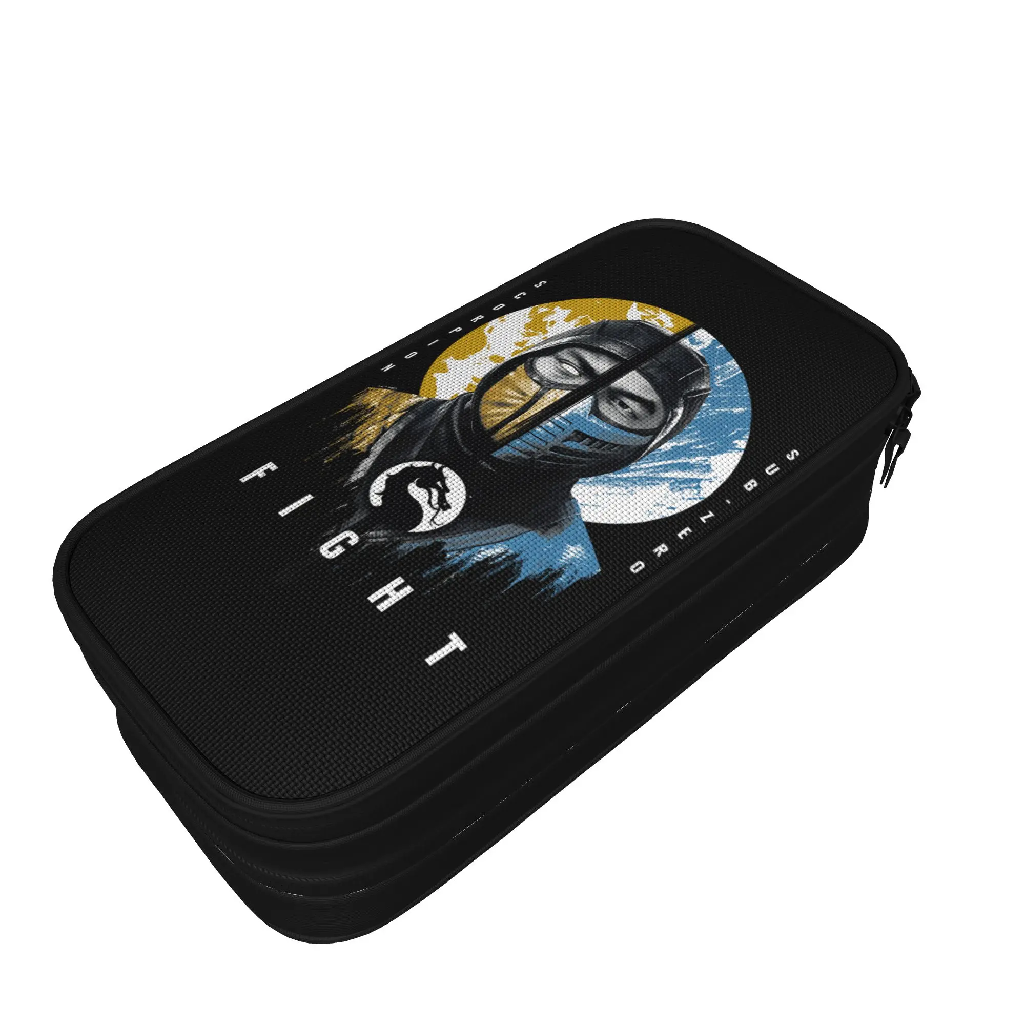 Estojo de Lápis Mortal Kombat Klassic Scorpion Sub-Zero, Novo Estojo para Canetas, Bolsa para Meninas e Meninos, Estojo Escolar para Cosméticos