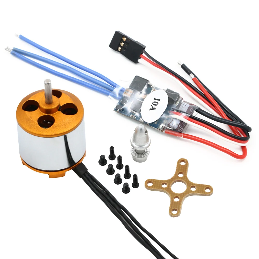 SS Series A1510 2200KV/ 2800KV 2-3S Outrunner Brushless Motor With 10A ESC 1A BEC For RC Aircraft KK Quadcopter Racing Drone UFO