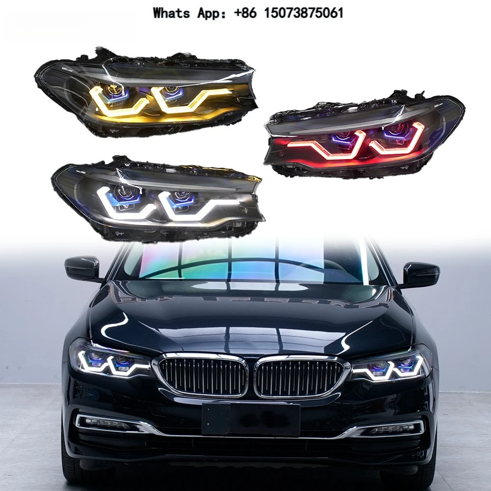 HETOP G30 Headlights 2017-2020 5 Series Special Custom Upgrade Triple Color Multi-mode Customizable Unique LED DRL