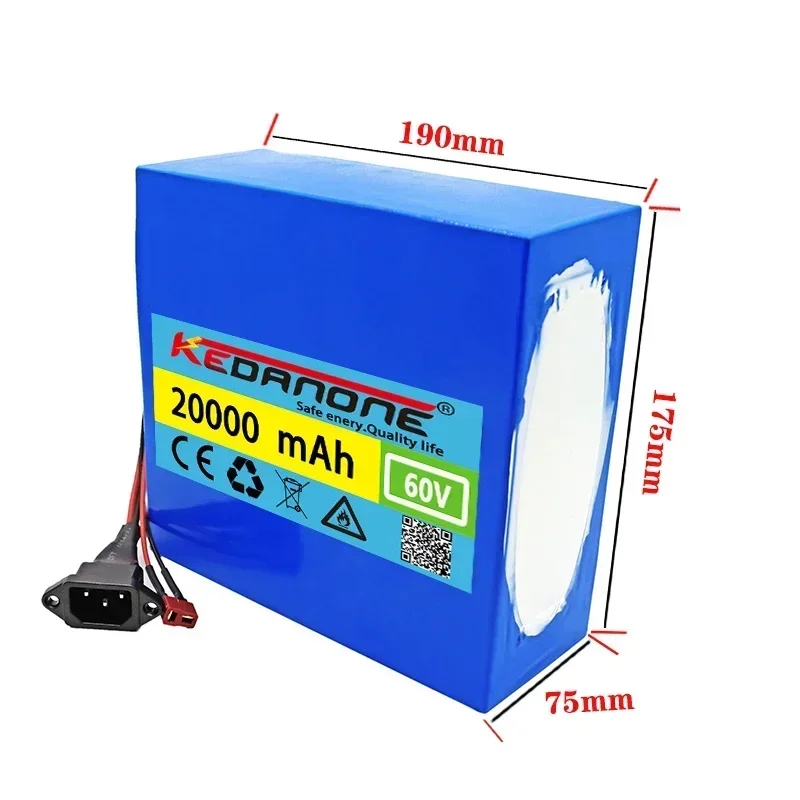 電動自転車,オートバイ,スクーター用のリチウム電池,16s4p,60v,20ah,21700, 1000w-3000w,67.2v,3a充電器,新品