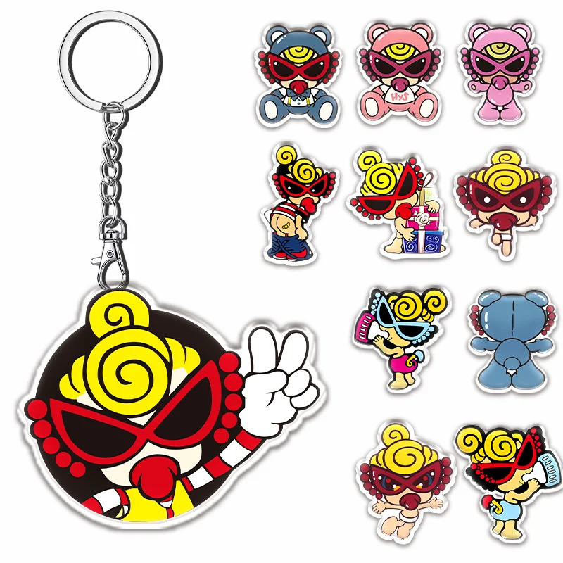 12 سنتيمتر HYSTERIC MINI سلسلة مفاتيح مصنوعة من الأكريليك HYSTERIC MINI اكسسوارات اكسسوارات ظهره مفتاح السيارة الديكور الأطفال هدية لطيف