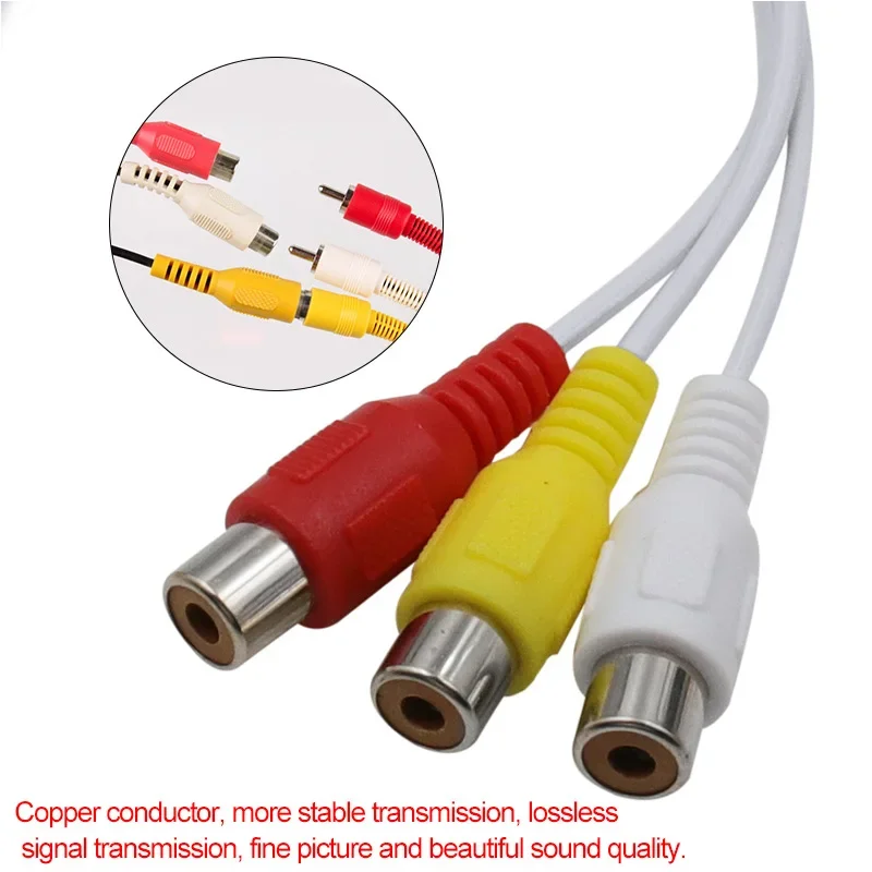 3.5MM To Jack  3 RCA Cable Video Component AV Adapter Cable For TCL TV Red White And Yellow Female