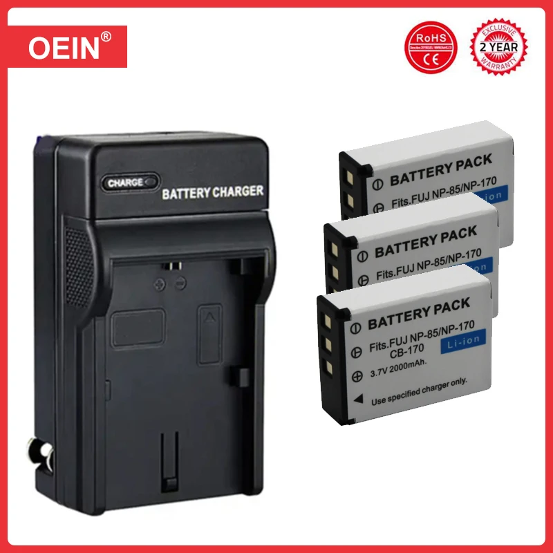 4 قطعة بطارية NP85 NP-85 لـ Fujifilm BC-85 BC-85A FinePix S1 SL240 SL260 SL280 SL300 SL305 SL1000 NP170 ، شاحن USB لـ Np 85 #2