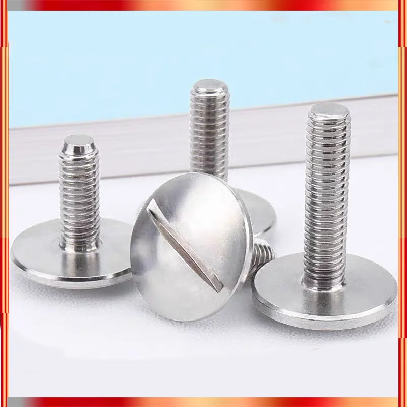 

304 Stainless Steel Extra Large Flat Head Slotted Screws GB947 Flat Round Head Bolts M2 M2.5 M3 M4 M5 M6 M8 3-50mm