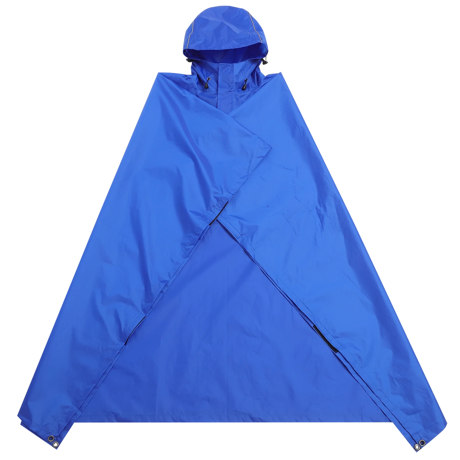

Waterproof Raincoat Outdoor Adult Poncho Portable Rain Cover Hiking Climbing Camping Hooded Rainwear Windproof Unisex Green