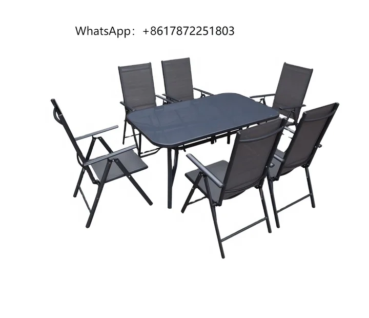 Outdoor Garden Metal Folding Furniture Sets With Table and Chairs