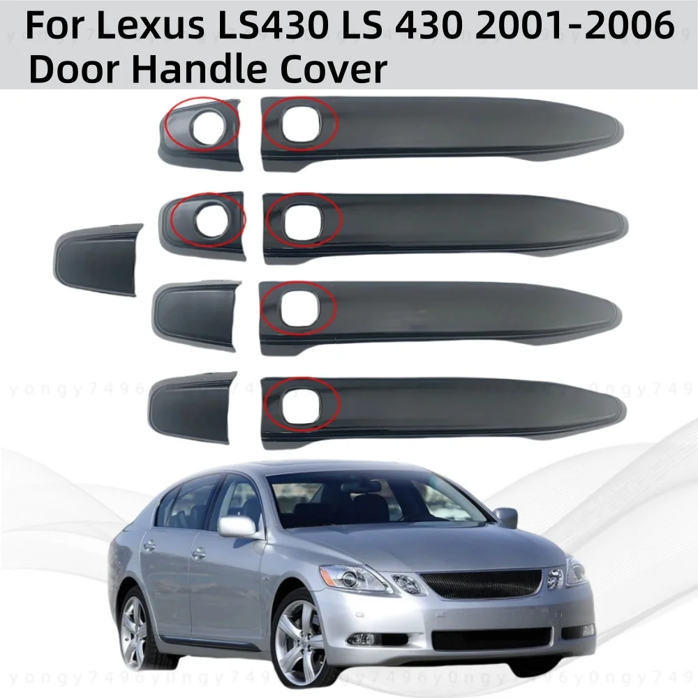 

Gloss Black Car Accessory Door Handle Bowl Covers Trim Paste Style For Lexus LS430 LS 430 2001 2002 2003 2004 2005 2006