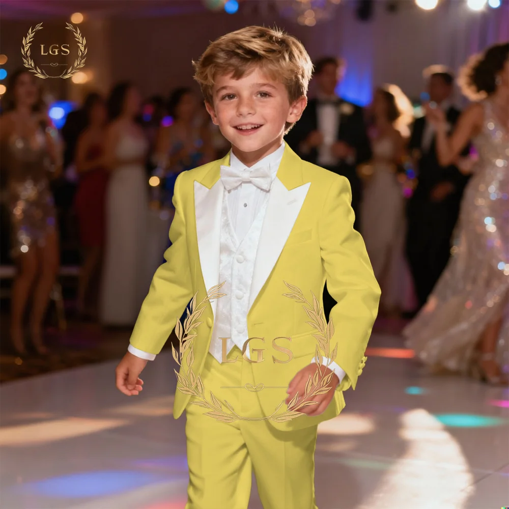 Boys' 3-Piece Suit, Classic Straight Version, Customizable, Suitable for Weddings, Parties, Dinners & Other Formal Occasions